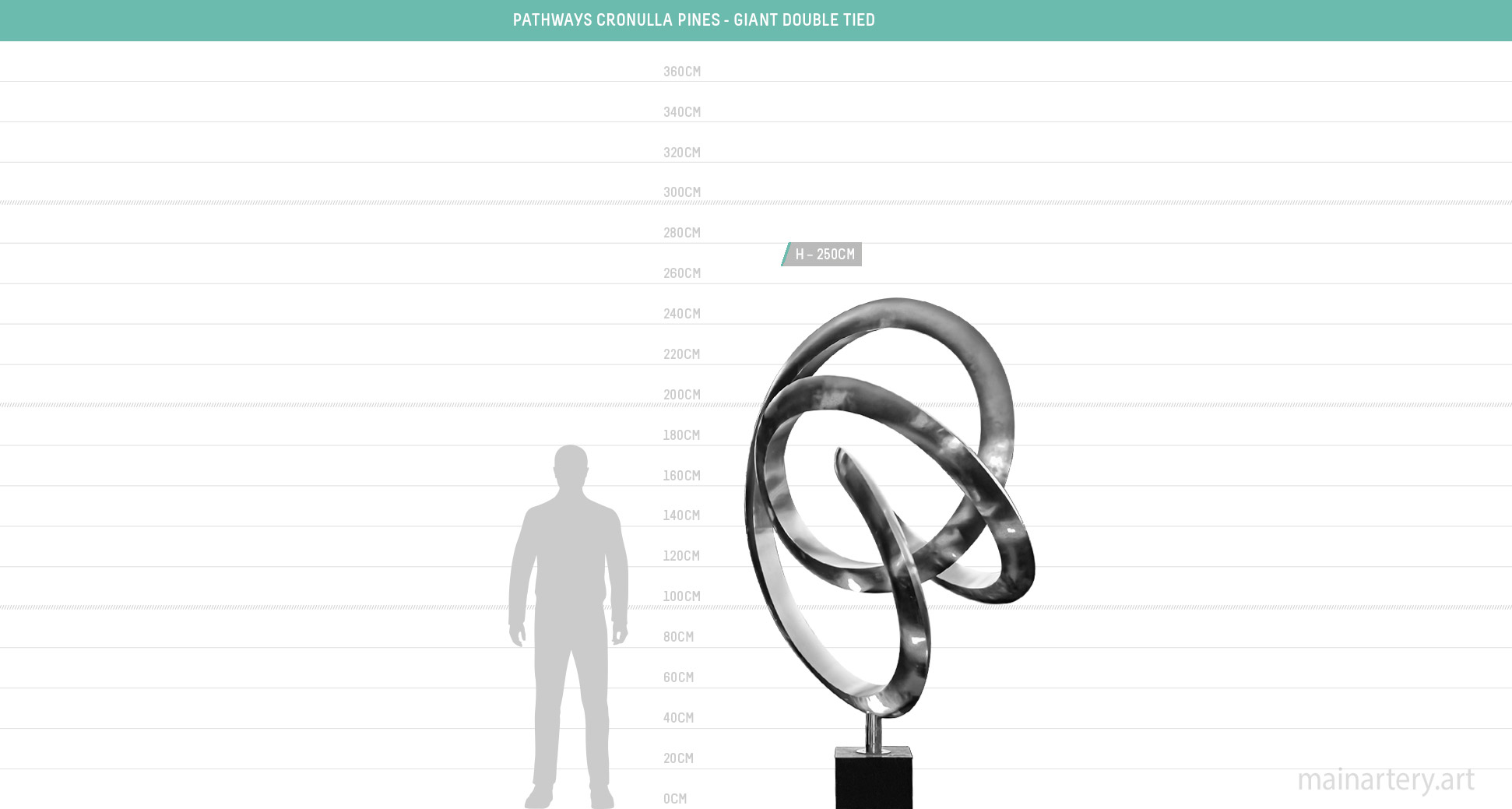 size sheet pathways giant double tied sculpture mainartery image