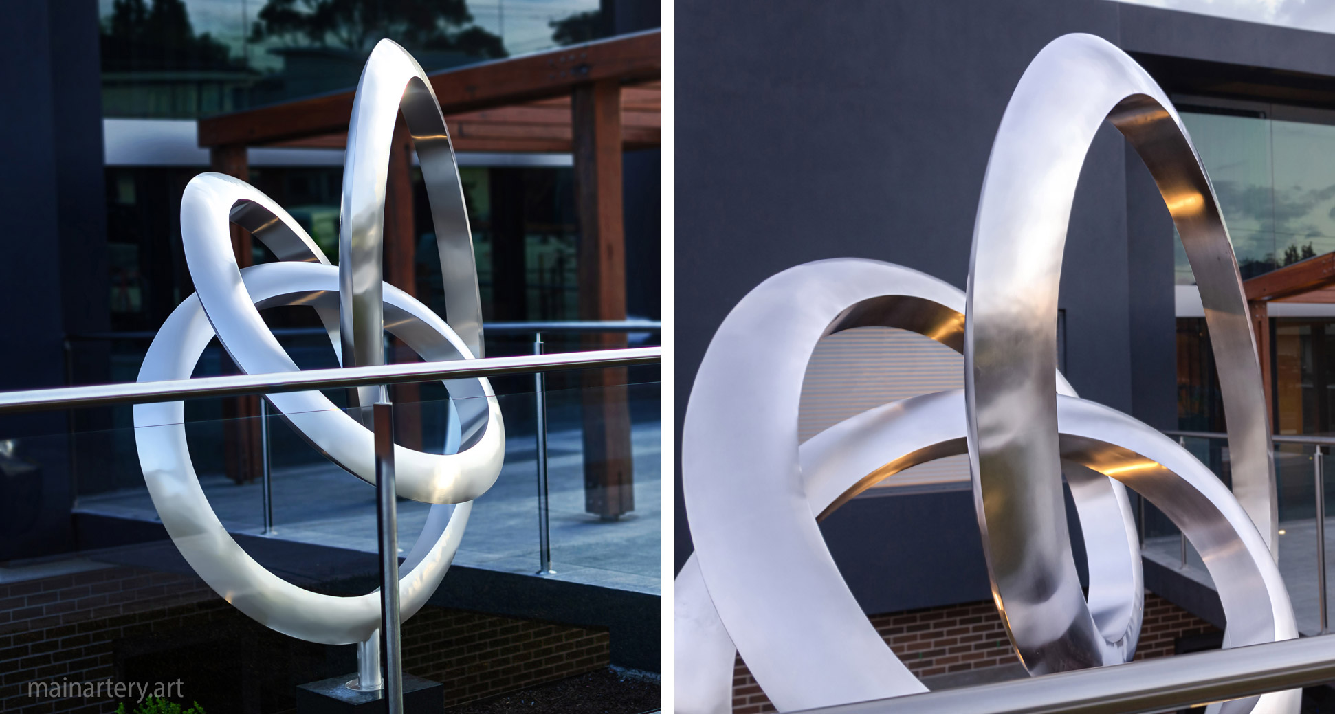 giant metal spherical outdoor sculpture image