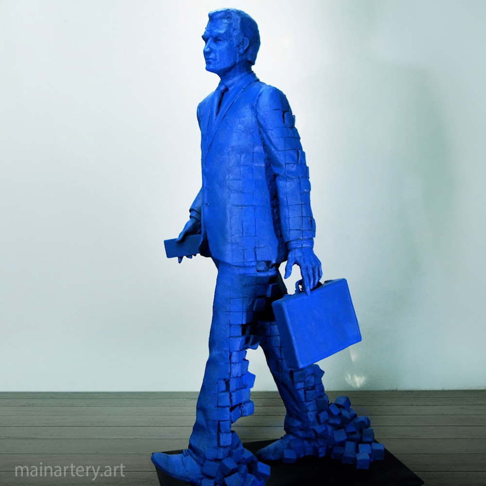 Cover: Blue Transcending Men Sculpture