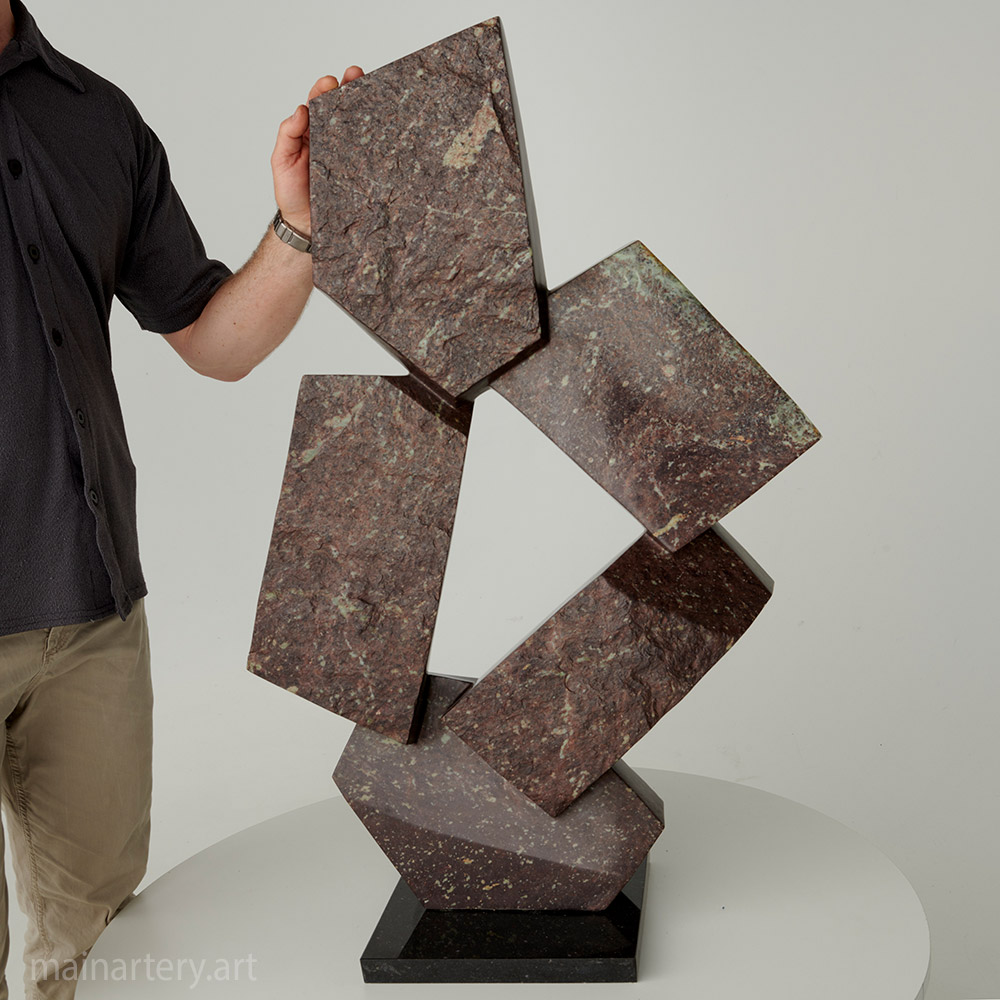 Cover: Elemental Square Form Stone Sculpture
