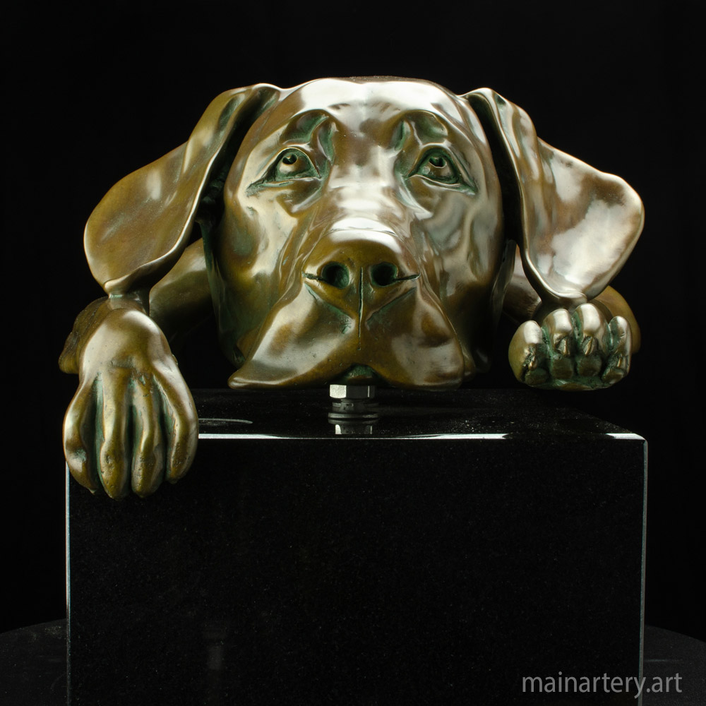 Cover: Thinking Dog Sculpture