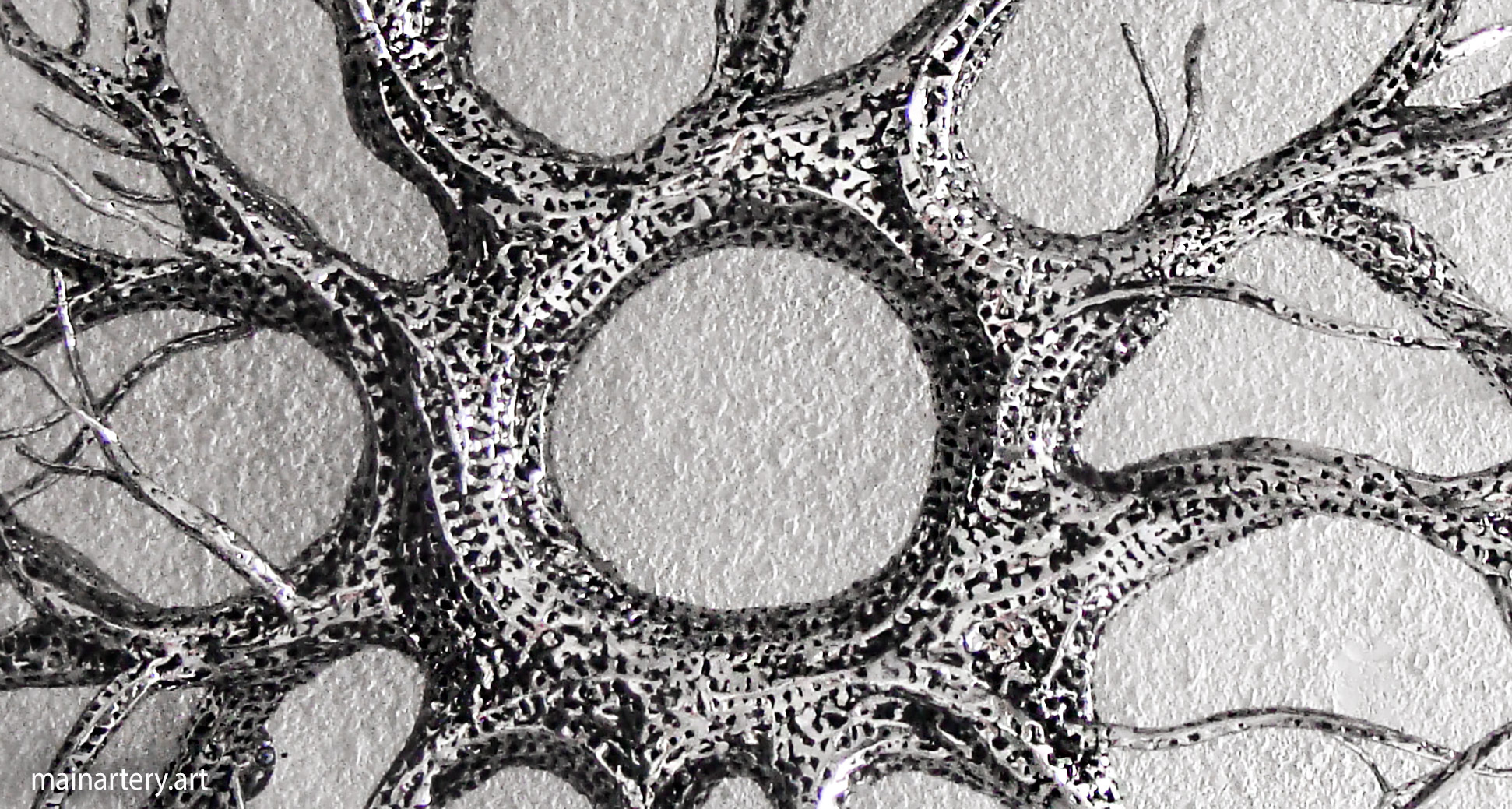 centre point biomorphic fluid wall sculpture image