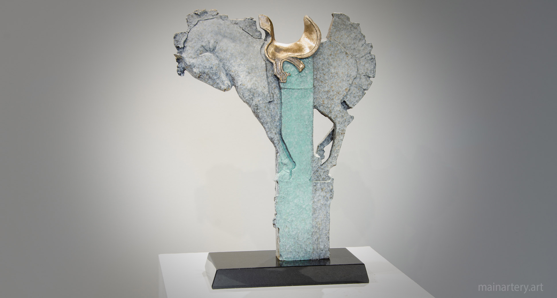 bronze canter sculpture image