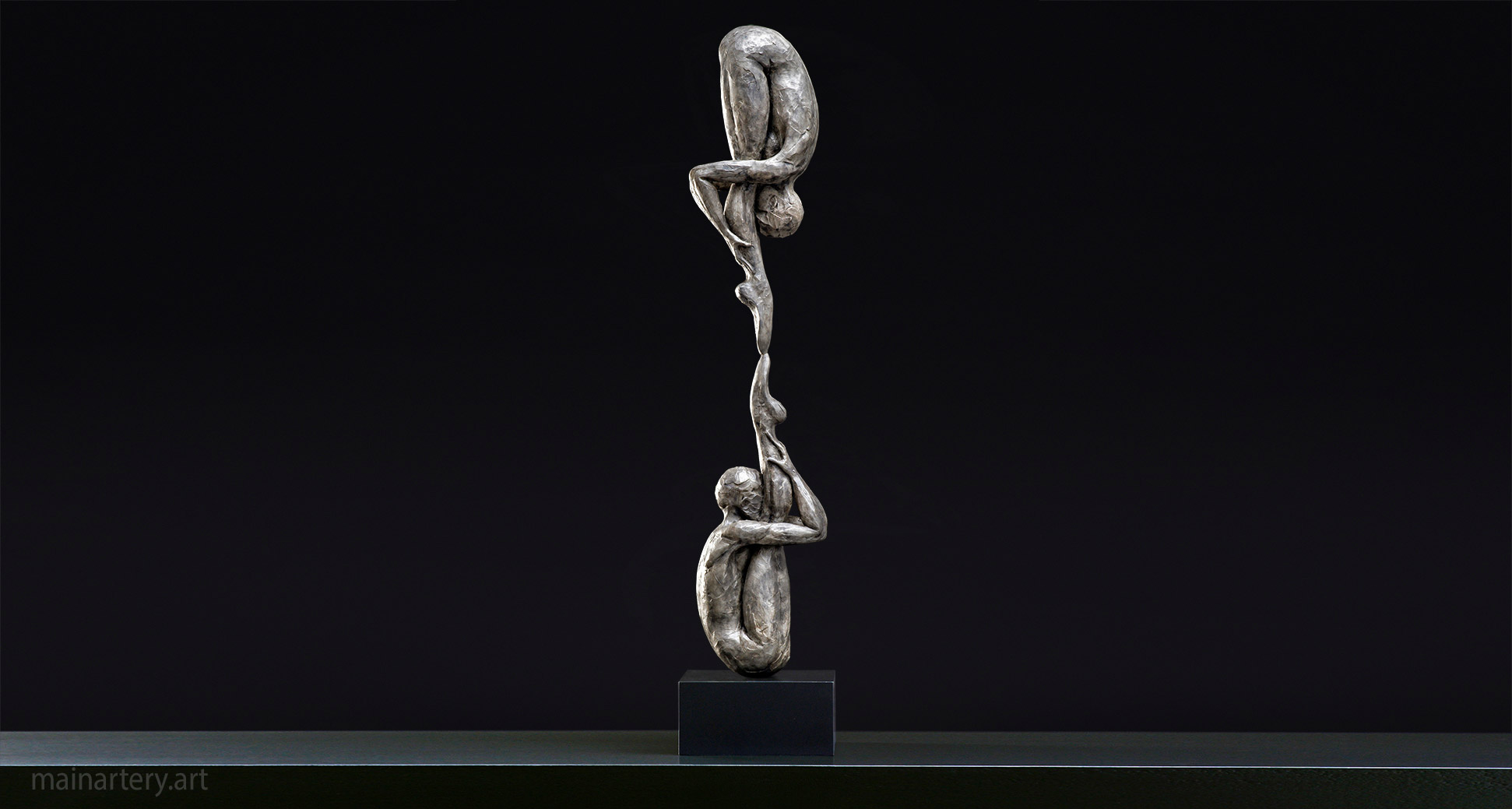 duality sculpture art synced ballet duo balancing bronze image