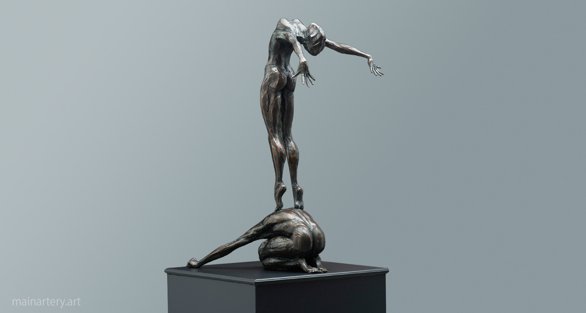interior bronze patina figurative sculpture image