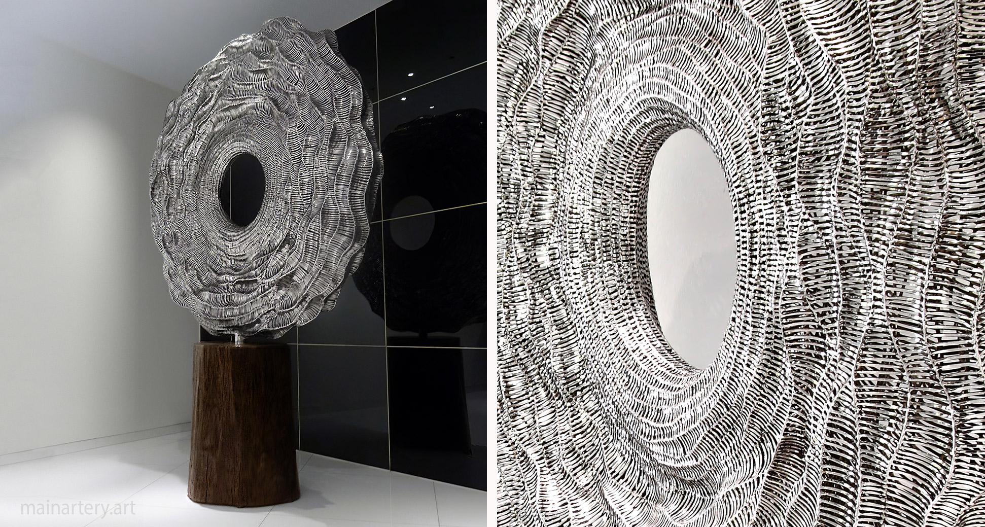 mainartery tall freestanding circular abstract art sculpture image