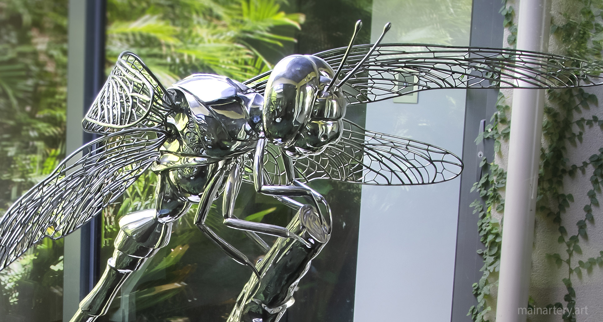 medium polished contemporary interior dragonfly sculpture image