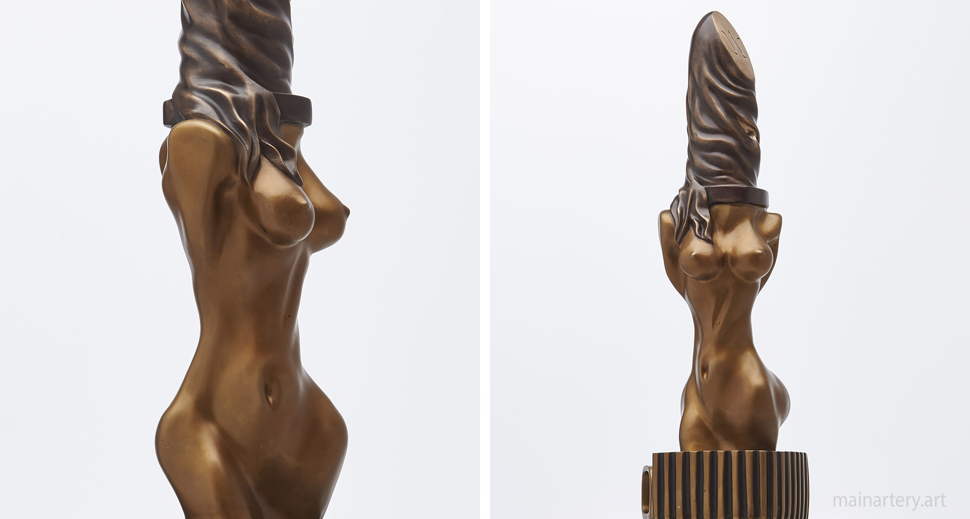 bronze figurative female forms sculpture image