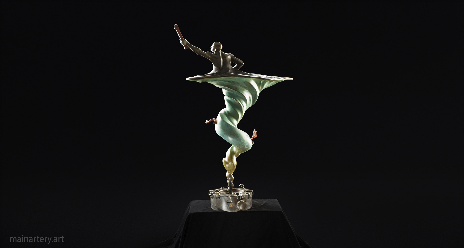 freestanding multi patina representational interior art image