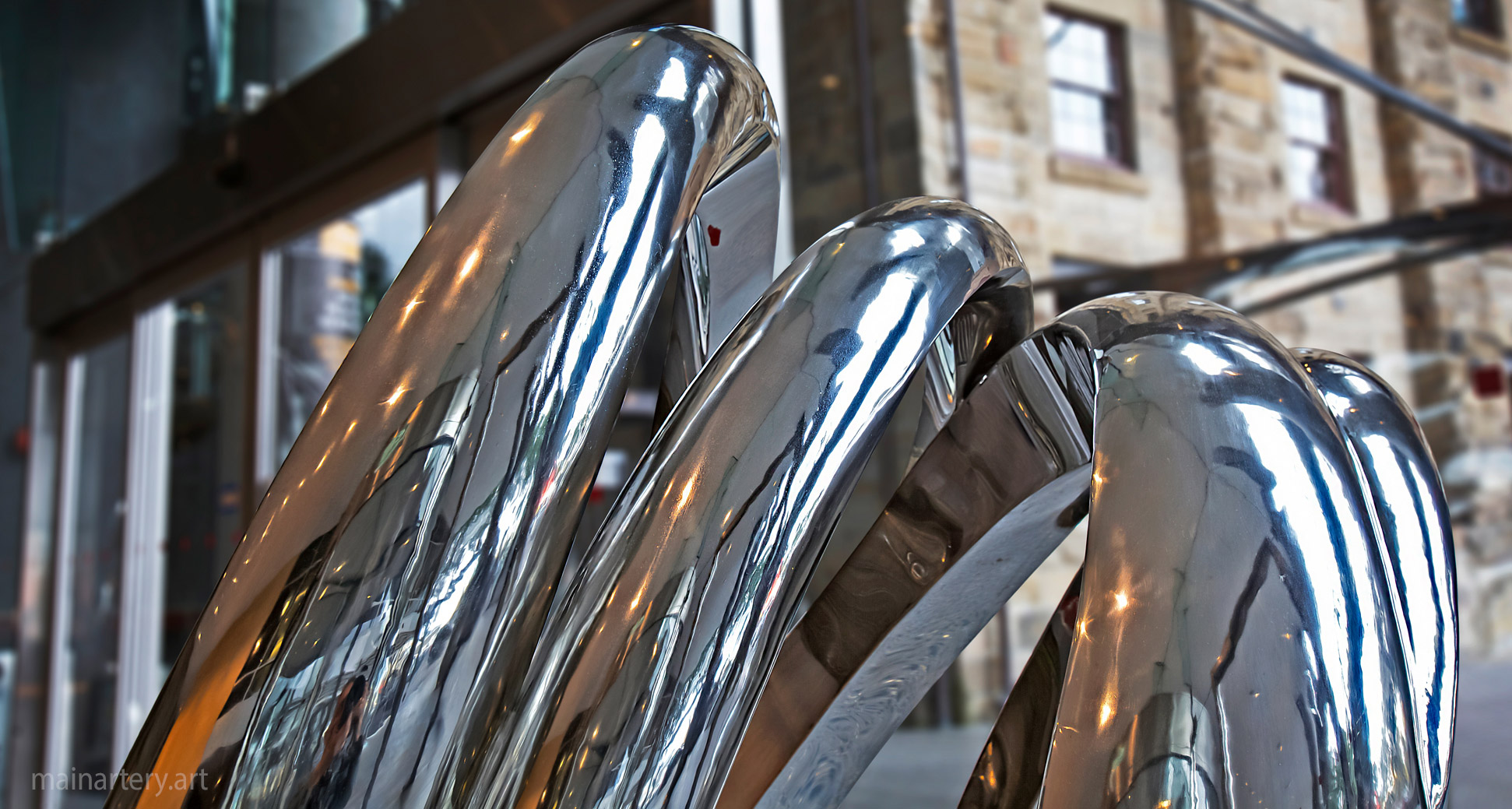 large polished contemporary interior sculpture image