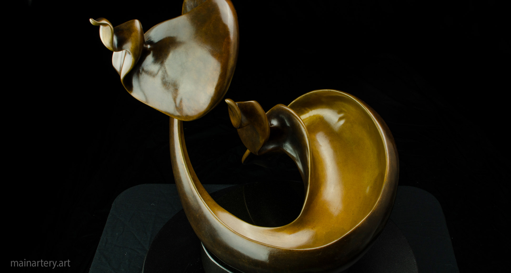 tabletop bronze patina organic sculpture image