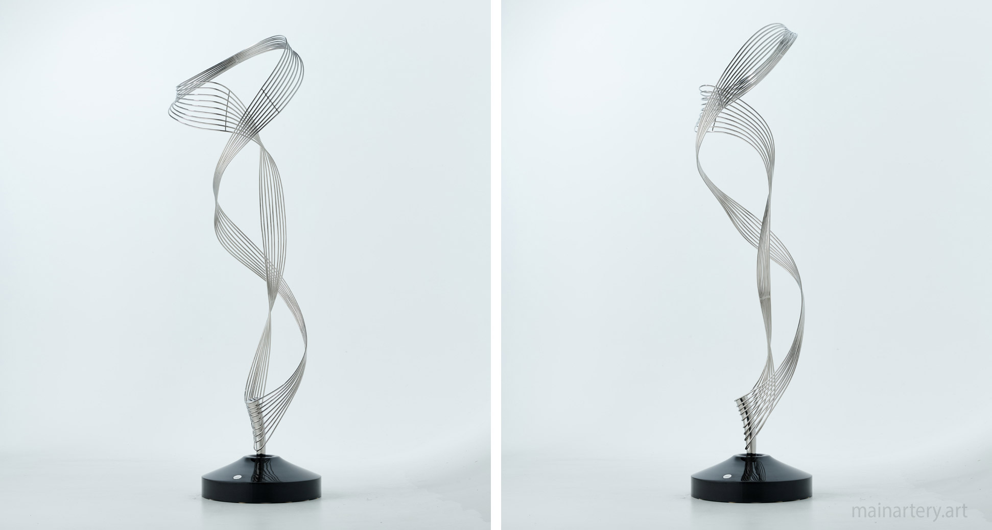 large polished abstract totem sculpture image