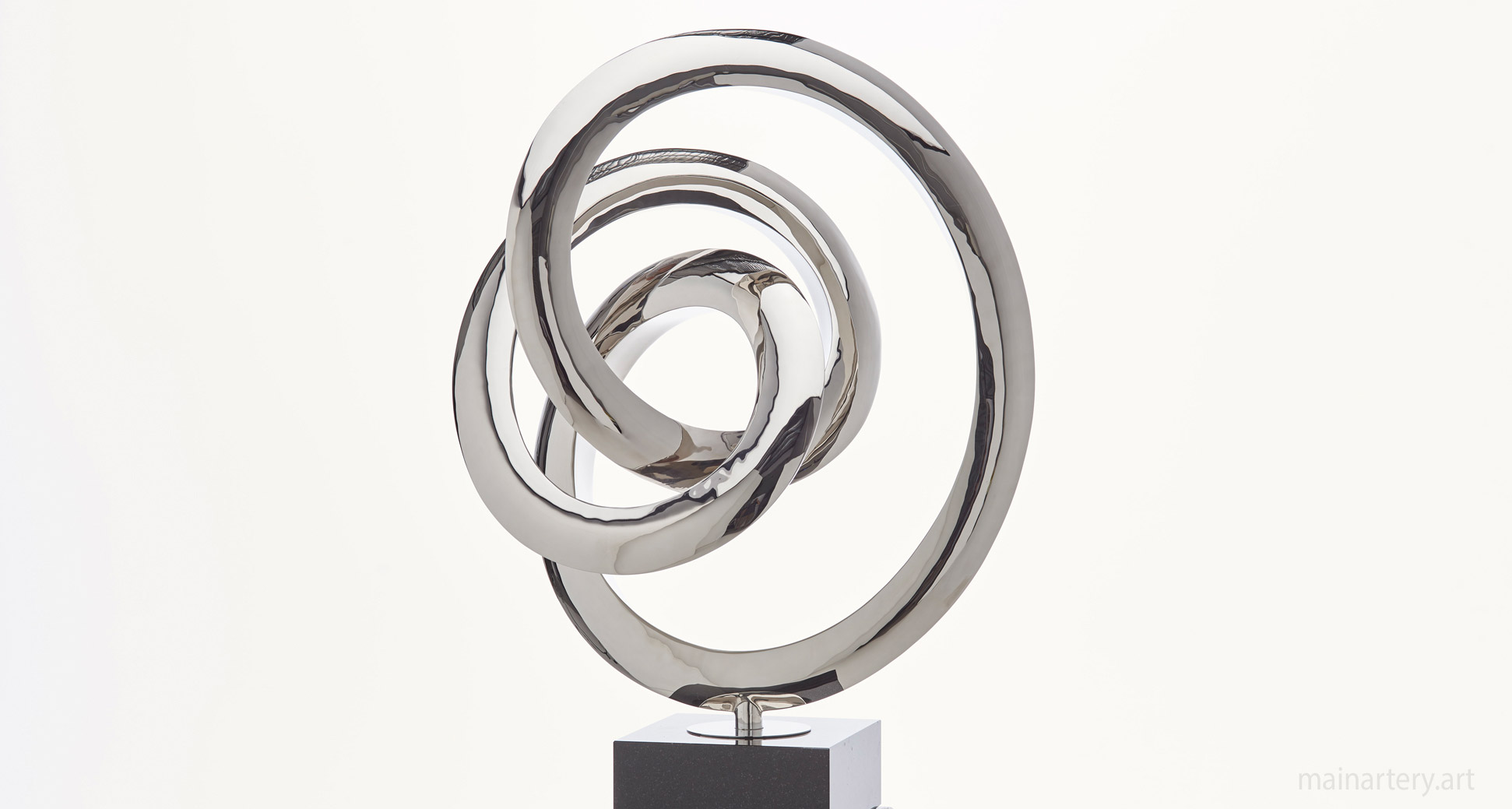 large stainless abstract garden art sculpture image