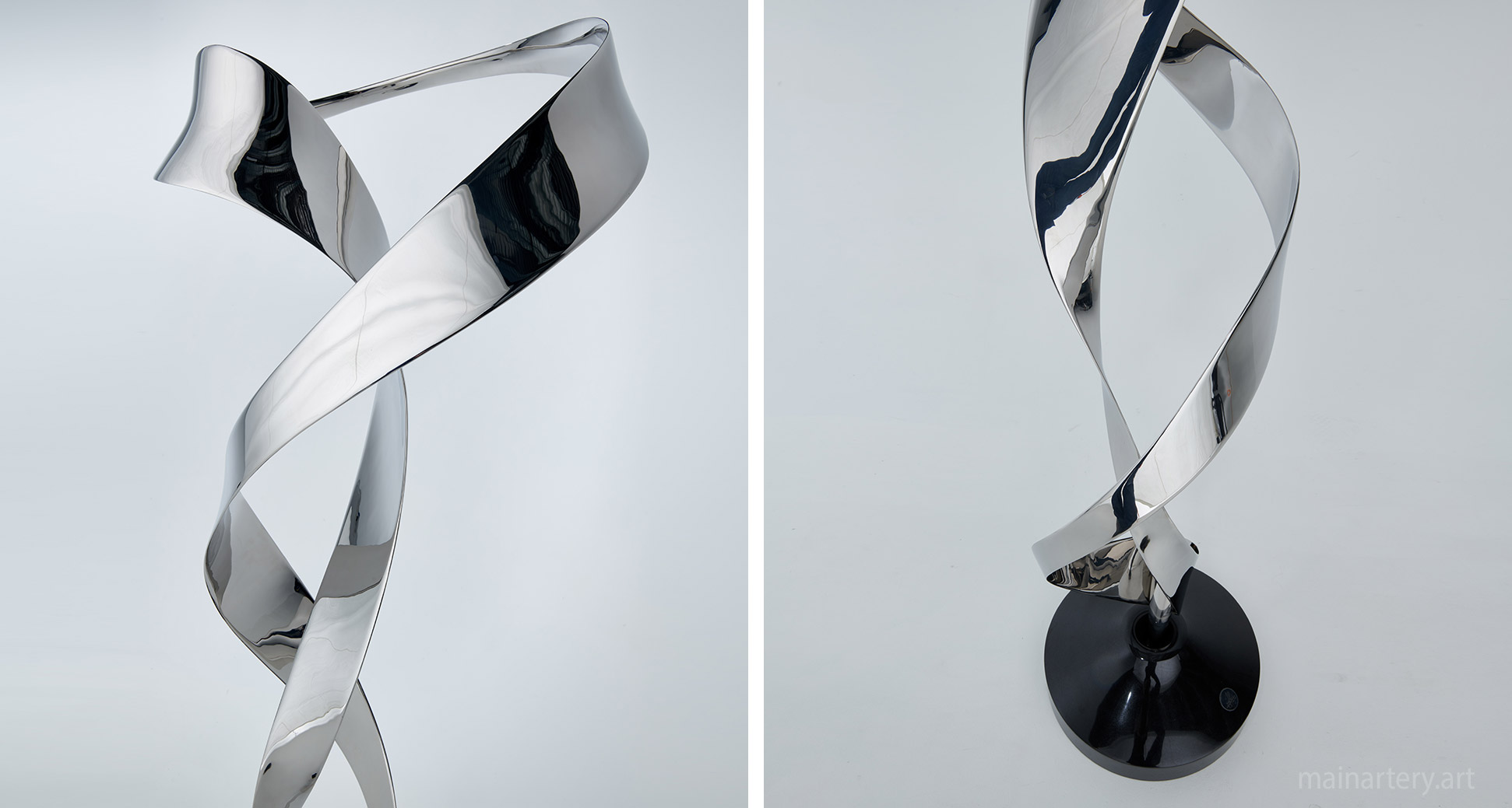 medium mirror polished algorithmic outdoor art image