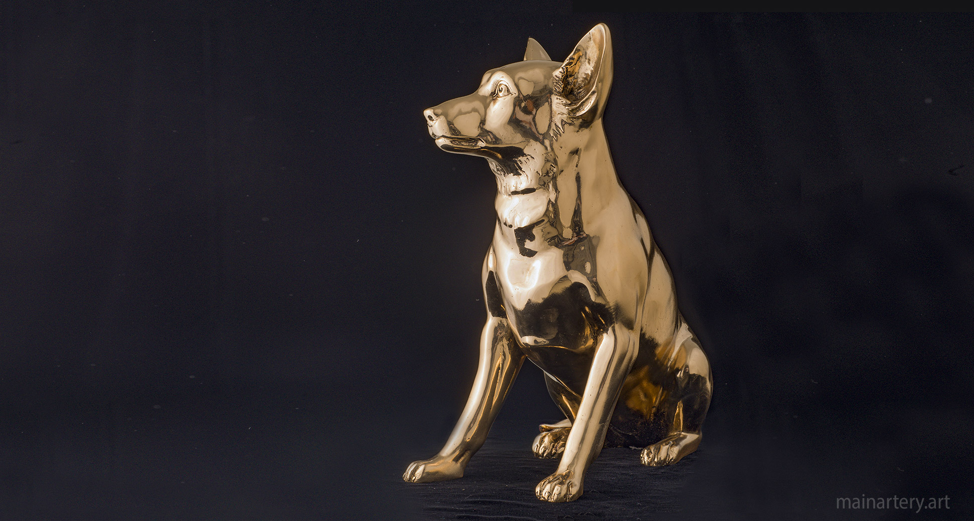 miniture fox terrier freestanding mainartery sculpture image