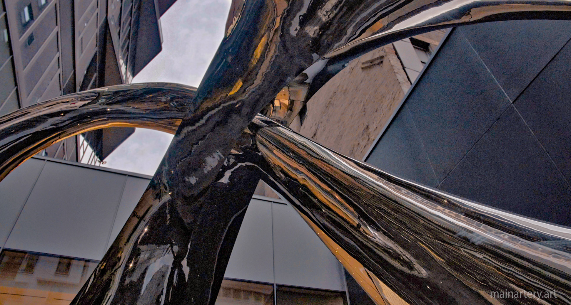Monumental Polished Organic Architectural Sculpture Detail, showcasing intricate craftsmanship and contemporary design