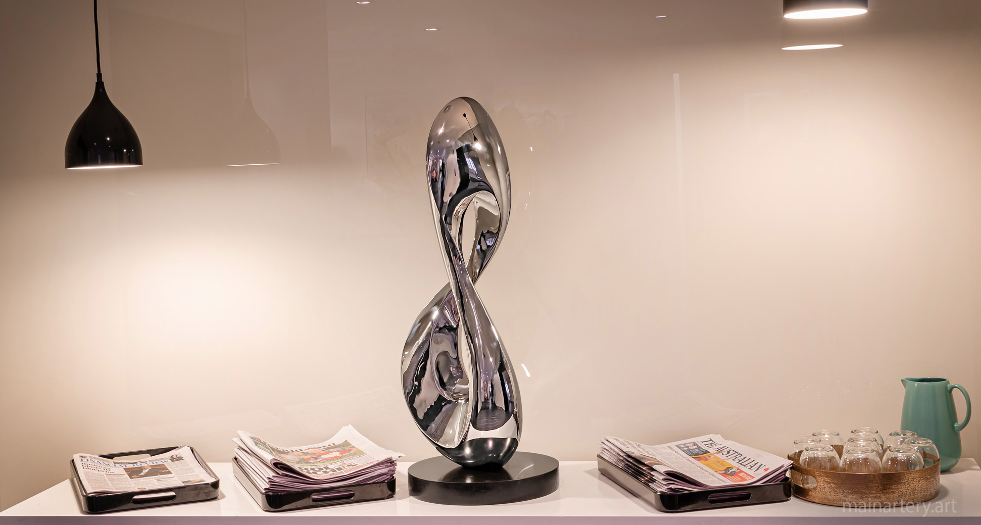 tabletop stainless algorithmic infinity sculpture image