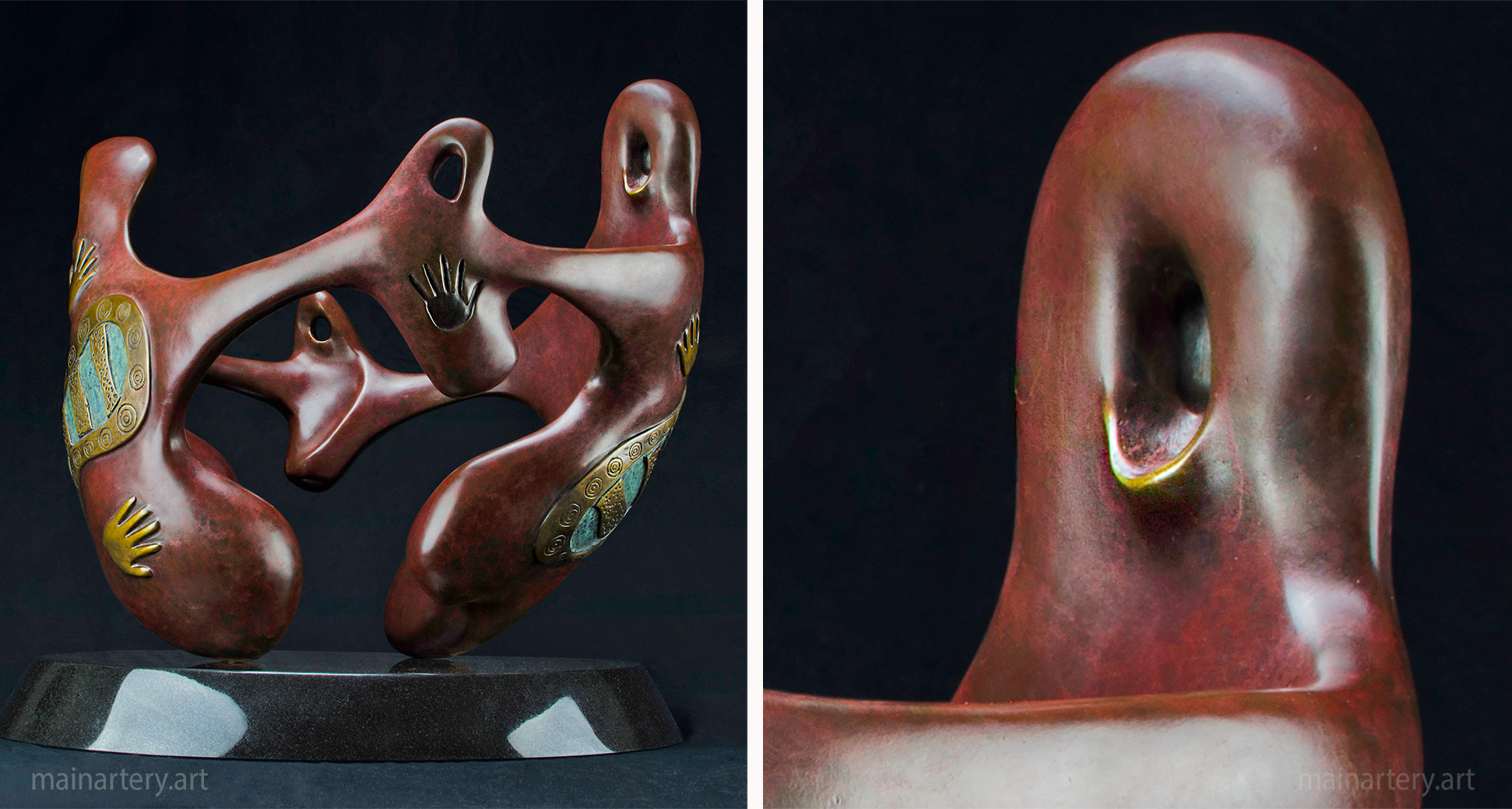 walangari karntawarra contemporary family sculpture image