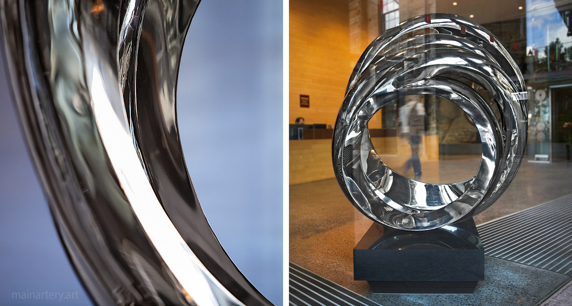 medium mirror polished organic interior sculpture image