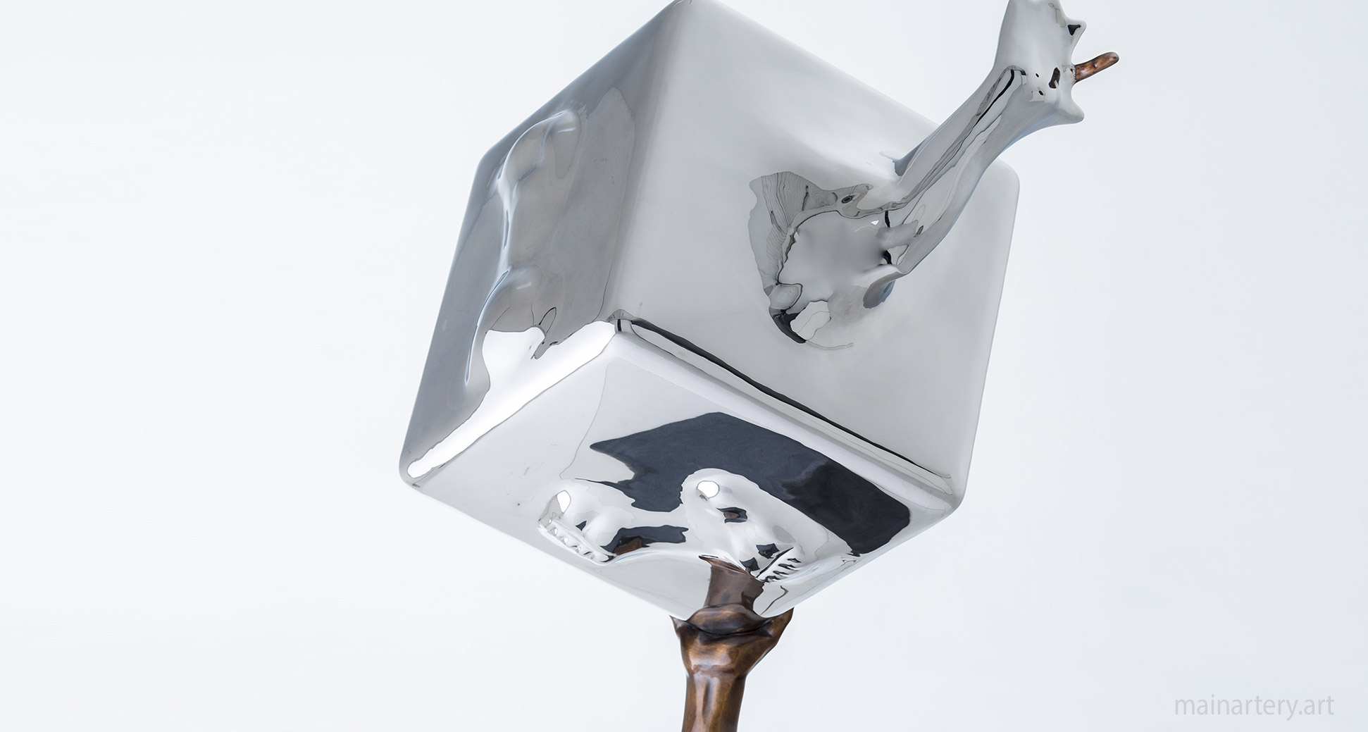 representational abstract stainless steel image