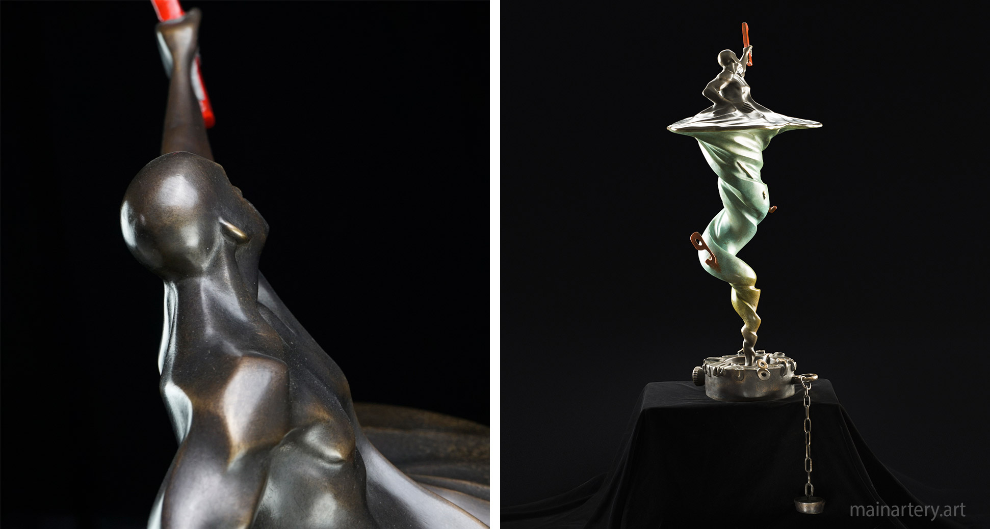 multi patina mortality themed interior art image