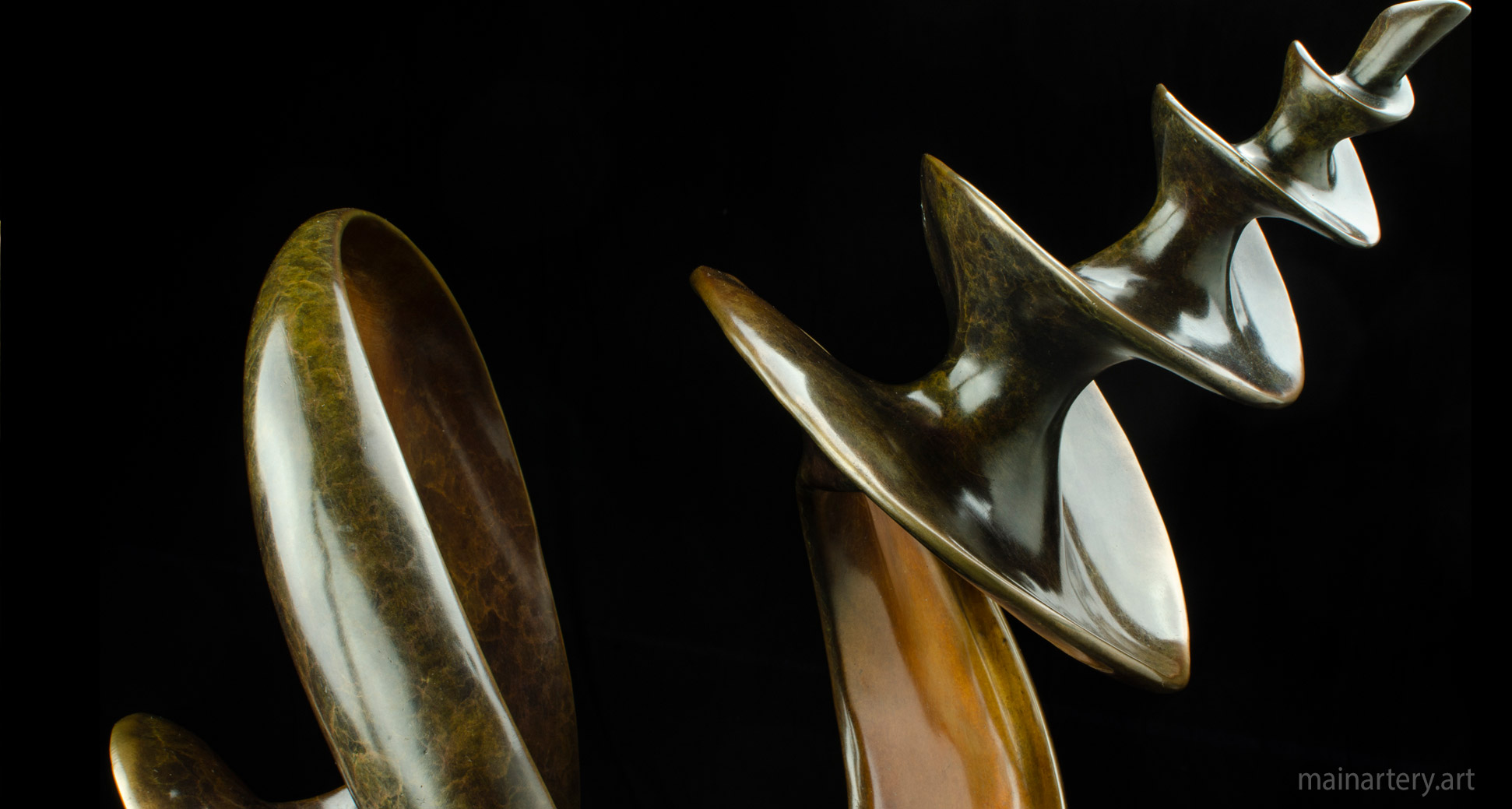 interior bronze patina abstract artwork image