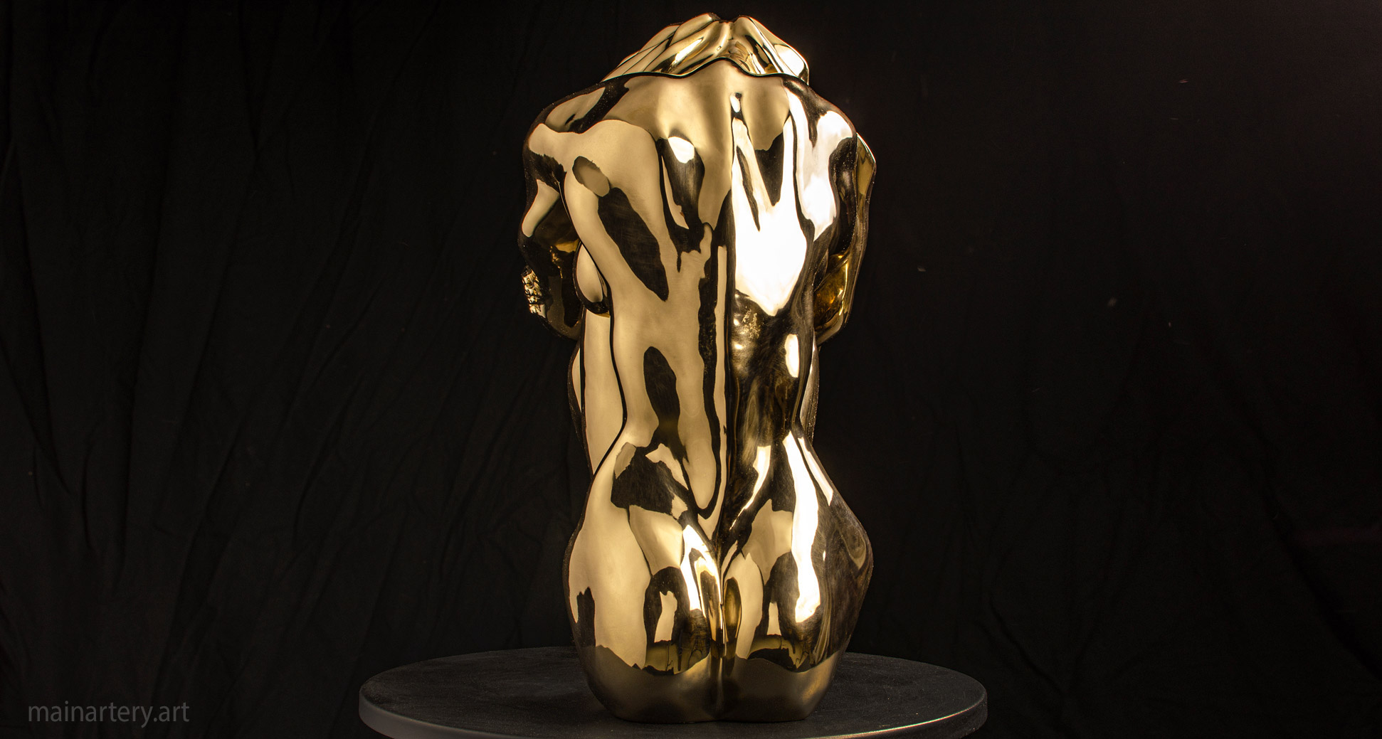 interior polished bronze modern interior sculpture image