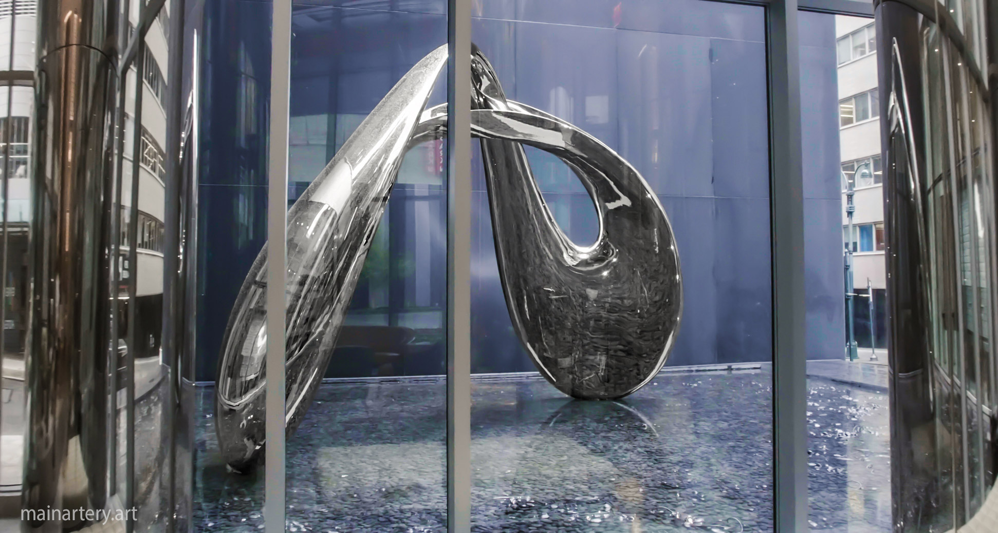 New York Building Facade Polished Contemporary Public Art, blending architecture and creativity