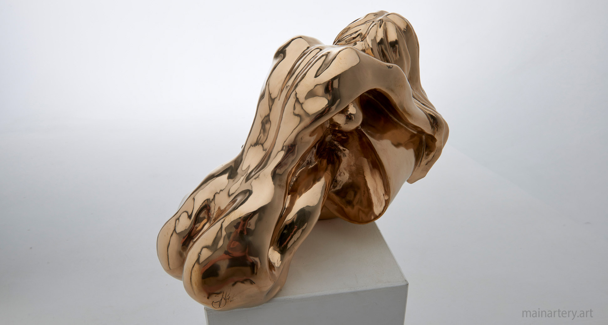 tabletop polished bronze representational art image