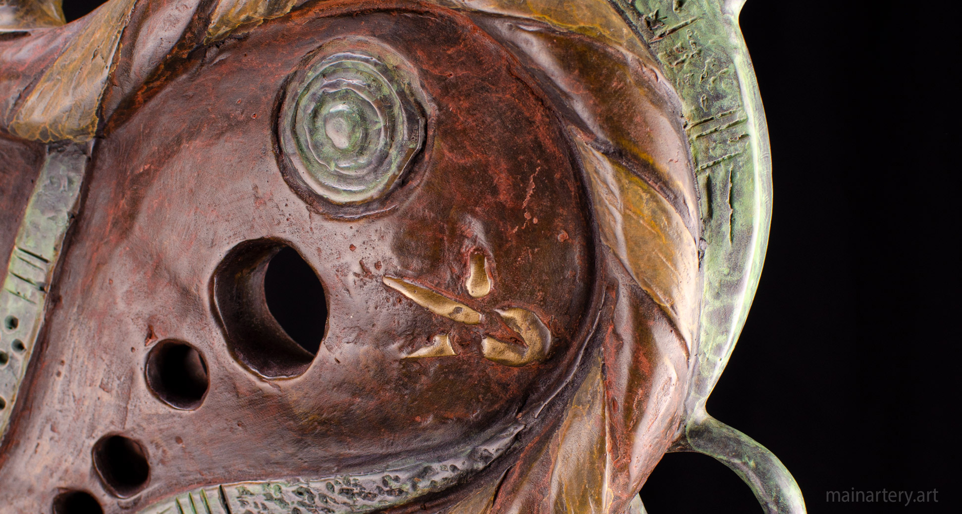 aboriginal detail bronze abstract art image