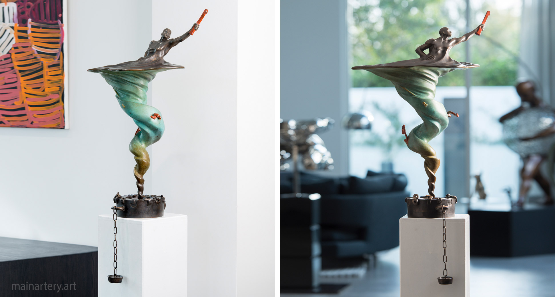 medium multi patina surreal interior sculpture image