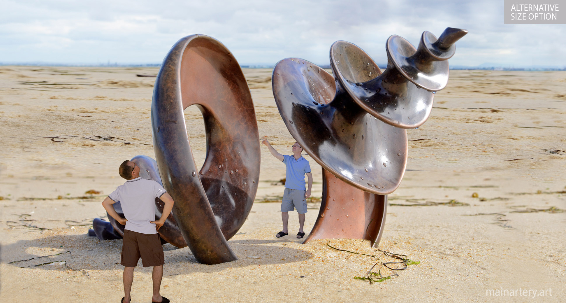 remnants patina sculpture monumental superimposed image