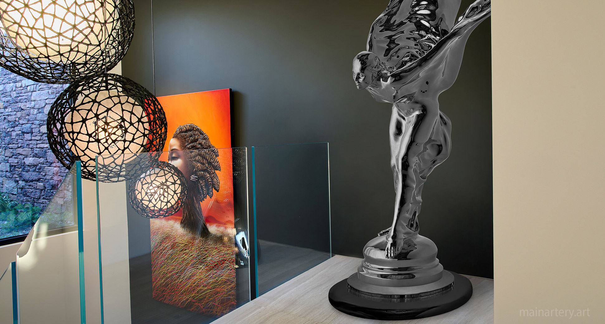 huge polished realistic commemorative nude artwork image