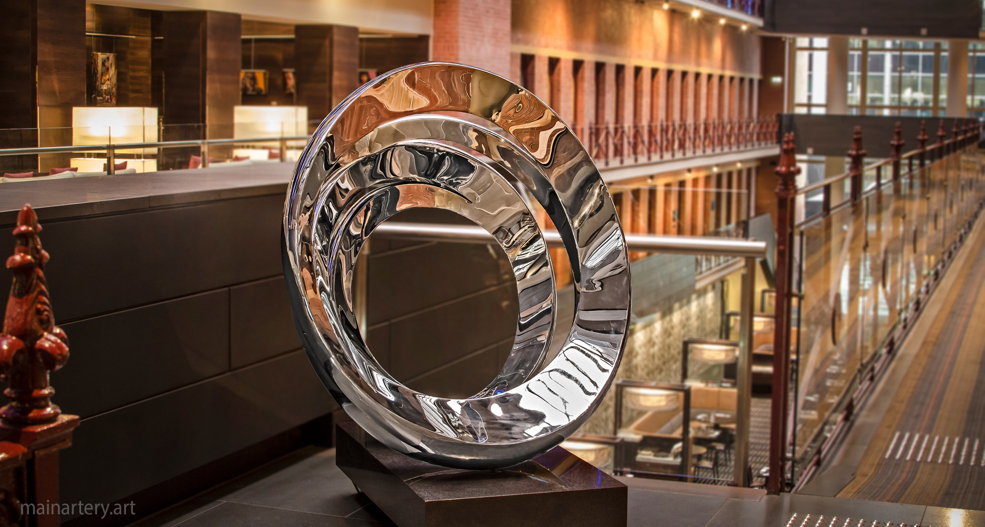 entrance mirror polished abstract public art image