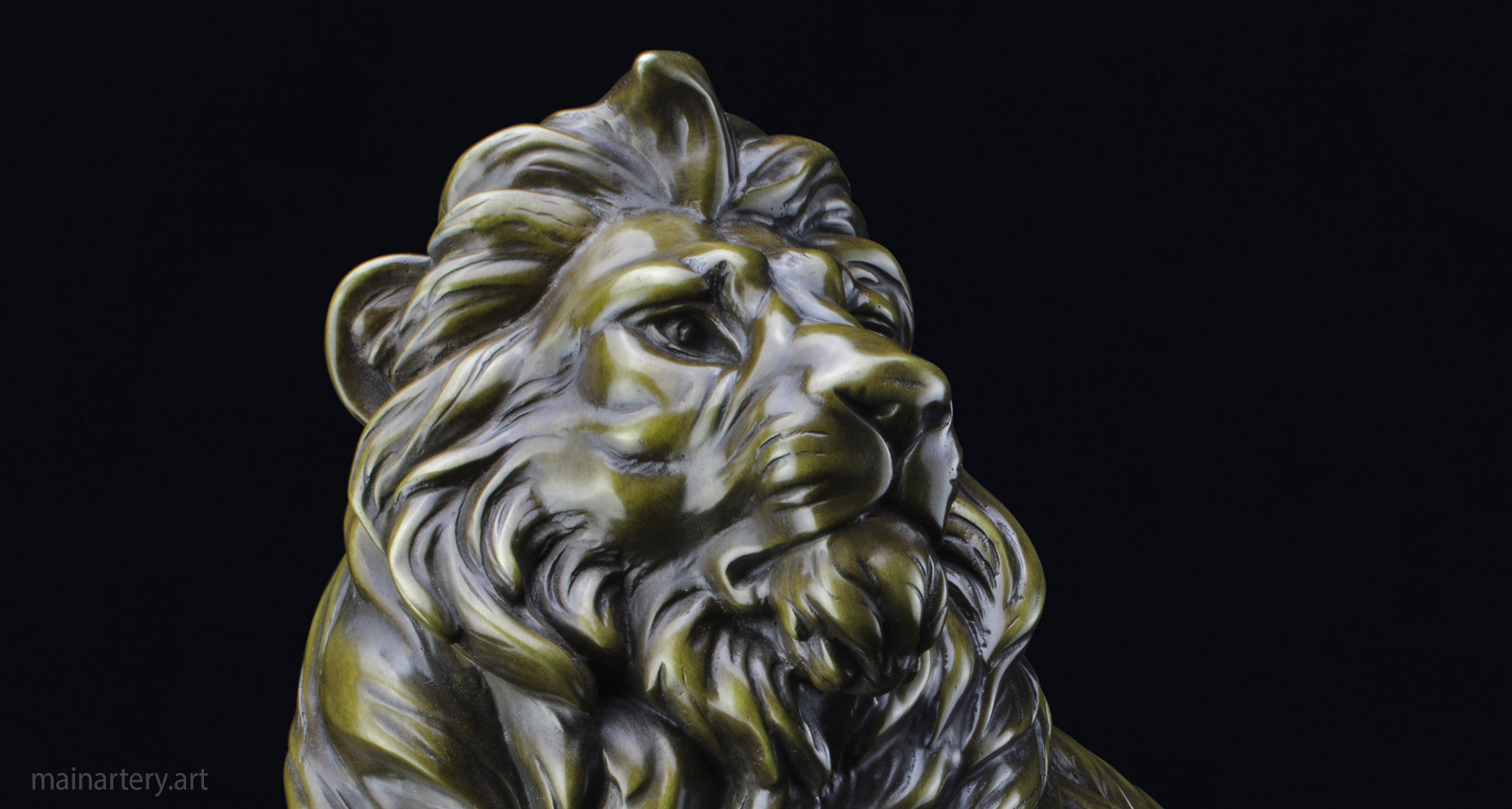 freestanding bronze representational interior sculpture image