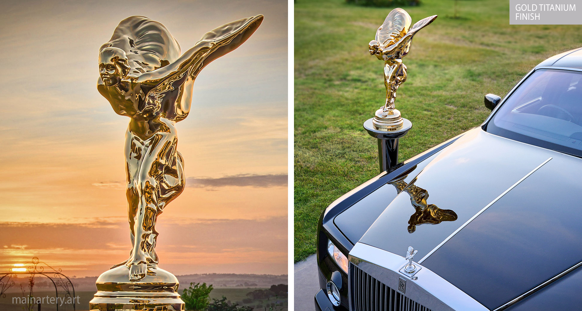 freestanding polished representational landmark art image