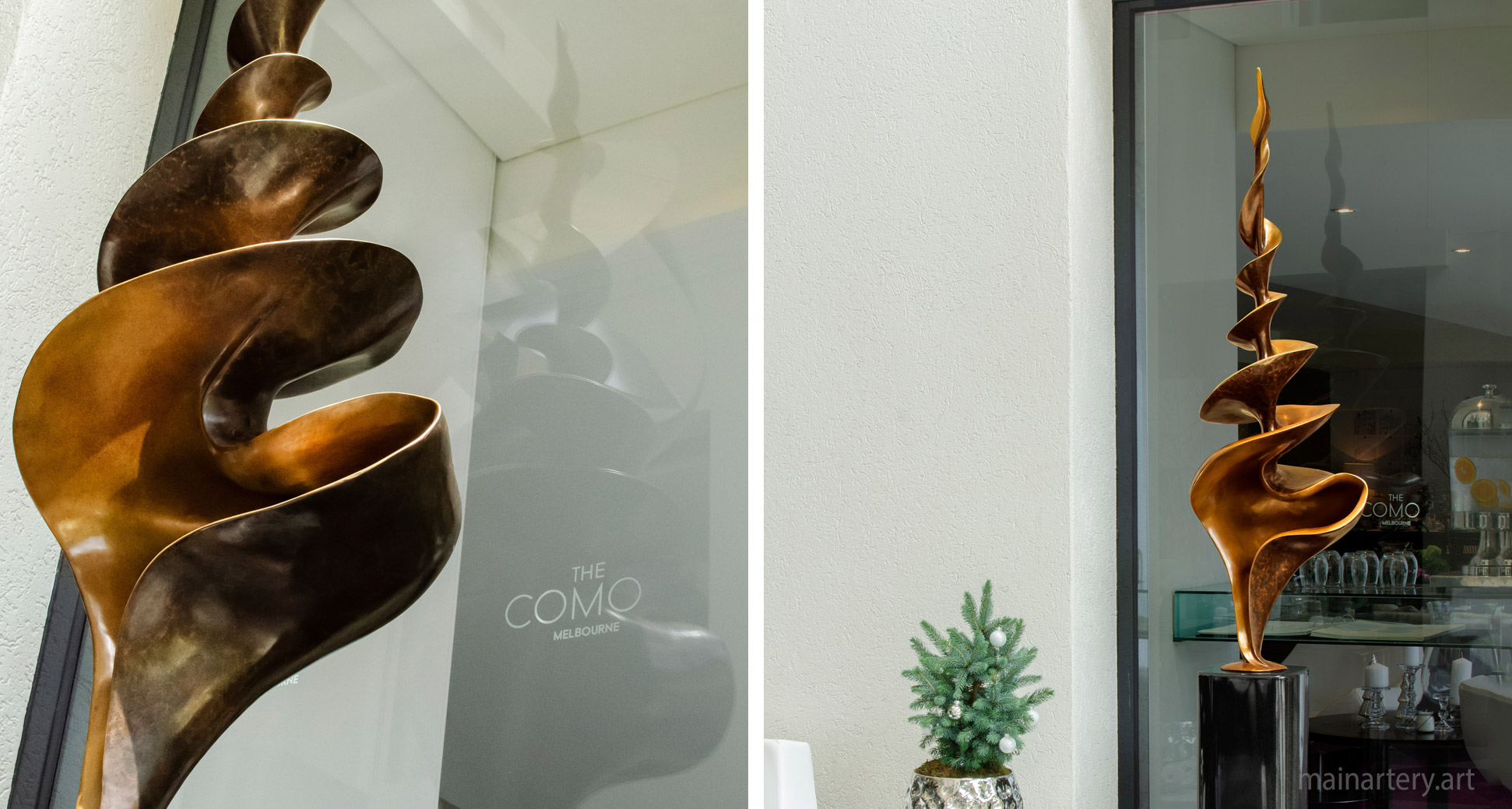 large bronze organic totem sculpture image