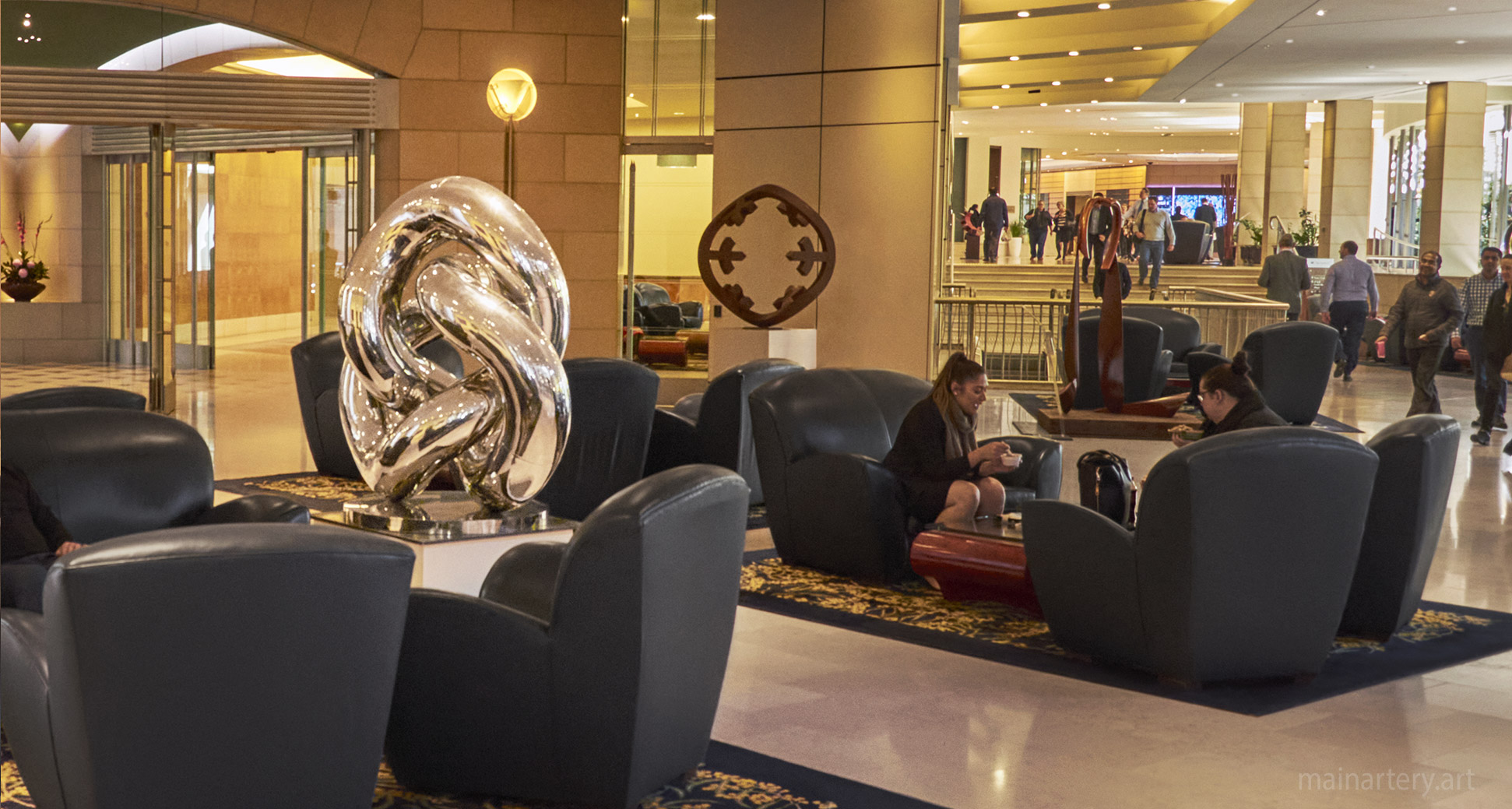 lobby metal modern infinity sculpture image