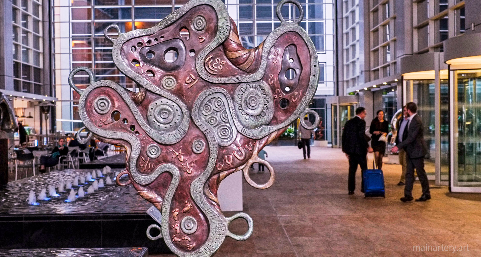 medium organic foyer aboriginal art image