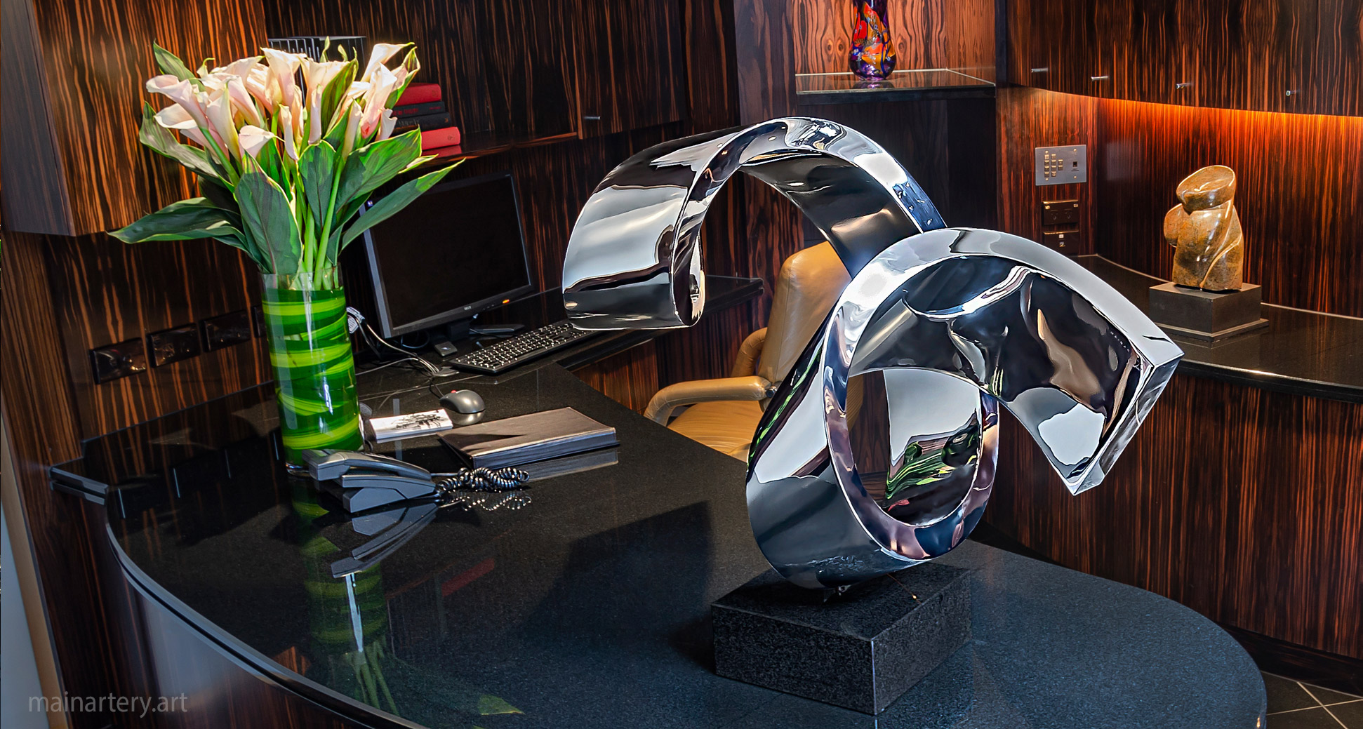 tabletop metal abstract interior sculpture image