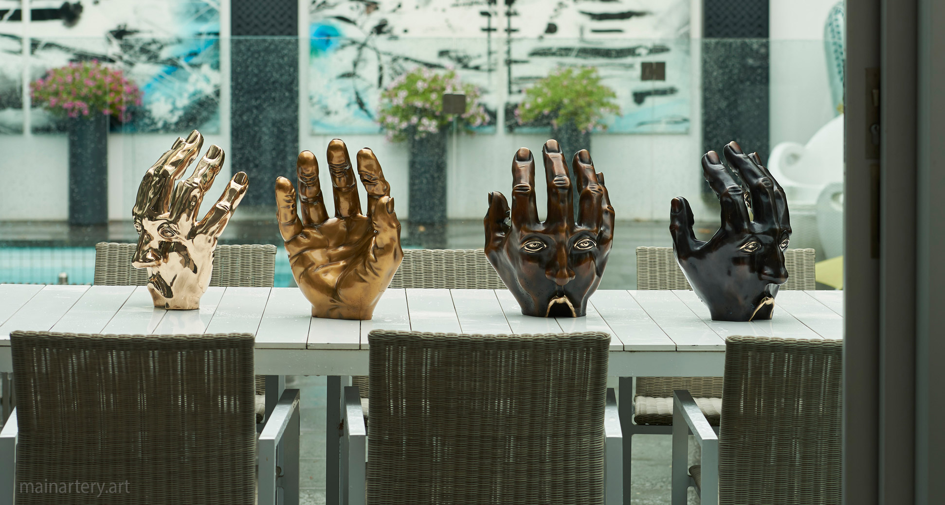 tabletop patina surreal hand artworks image