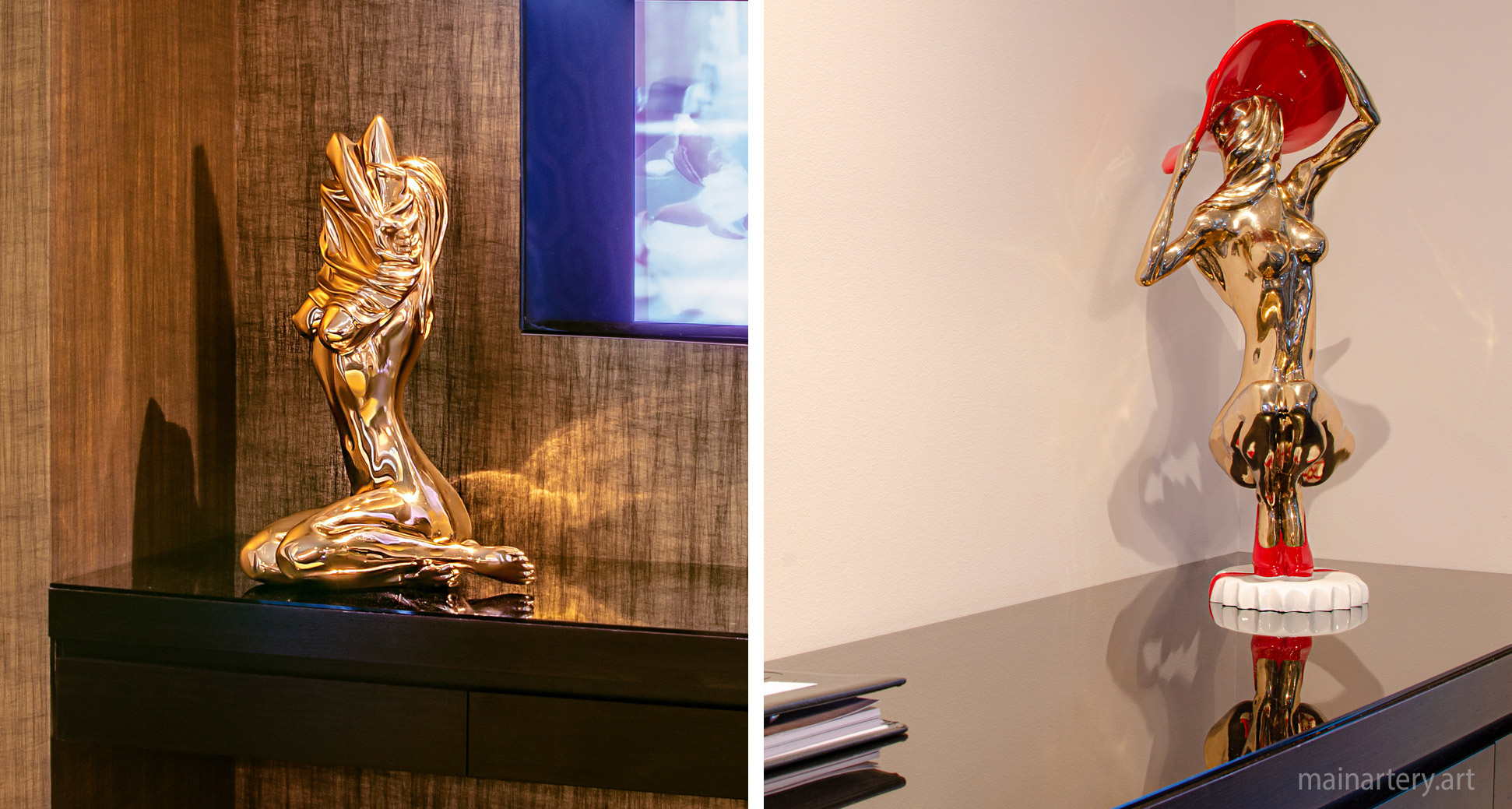 tabletop mirror polished figurative sculptures image