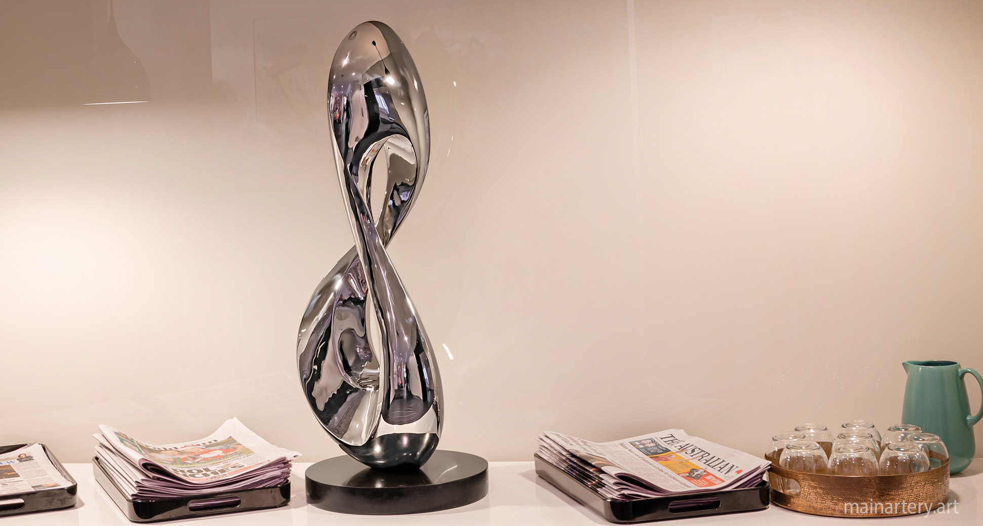 tabletop polished infinity feng shui artwork image