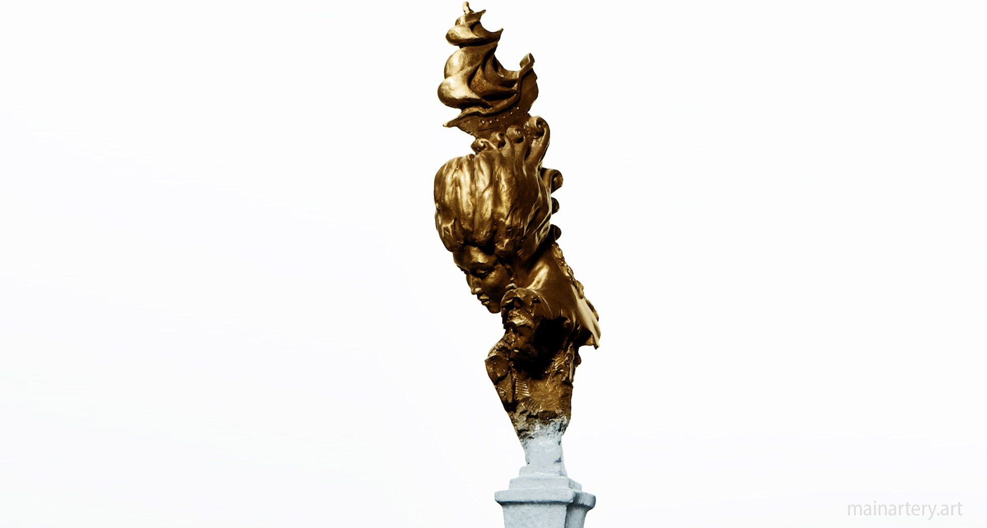 Flotilla Sculpture, image 3, a dynamic representation of movement and unity in abstract form
