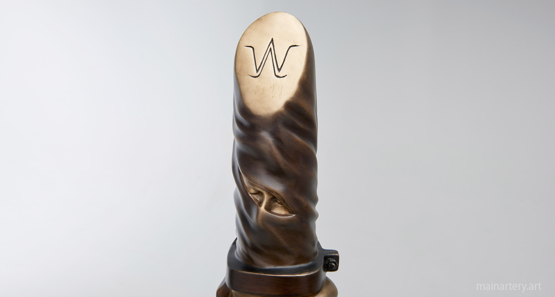 freestanding bronze nude interior sculpture image