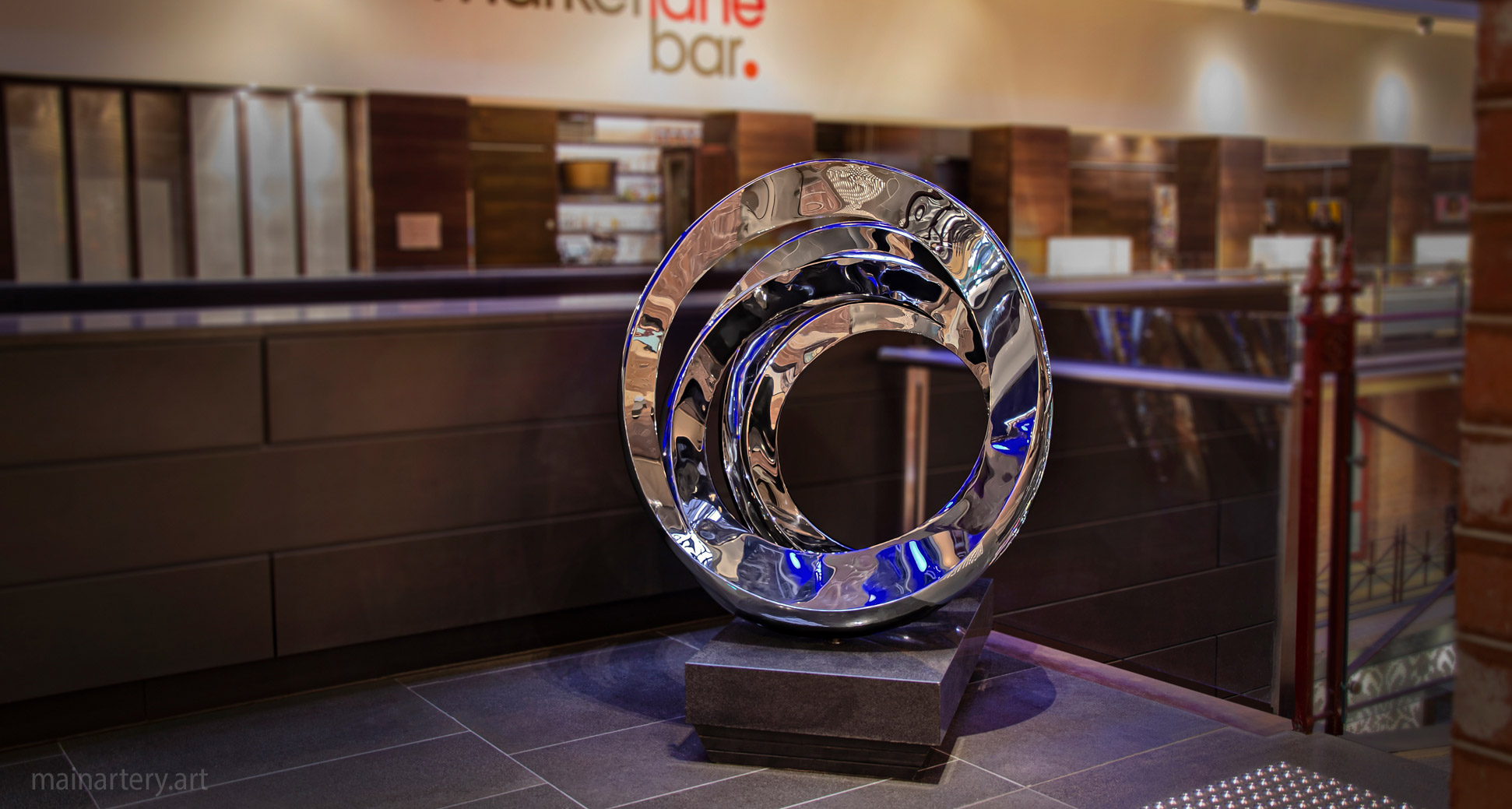 freestanding polished organic interior sculpture intercontinental image