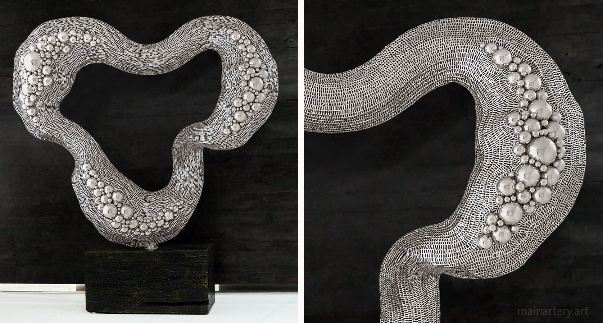 large contemporary modern abstract steel sculpture image