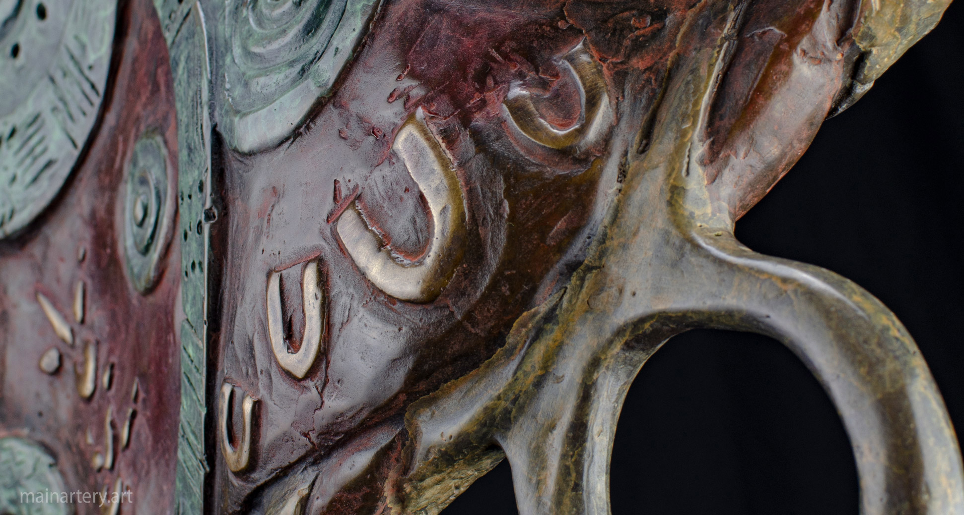 large multi patina organic interior art image