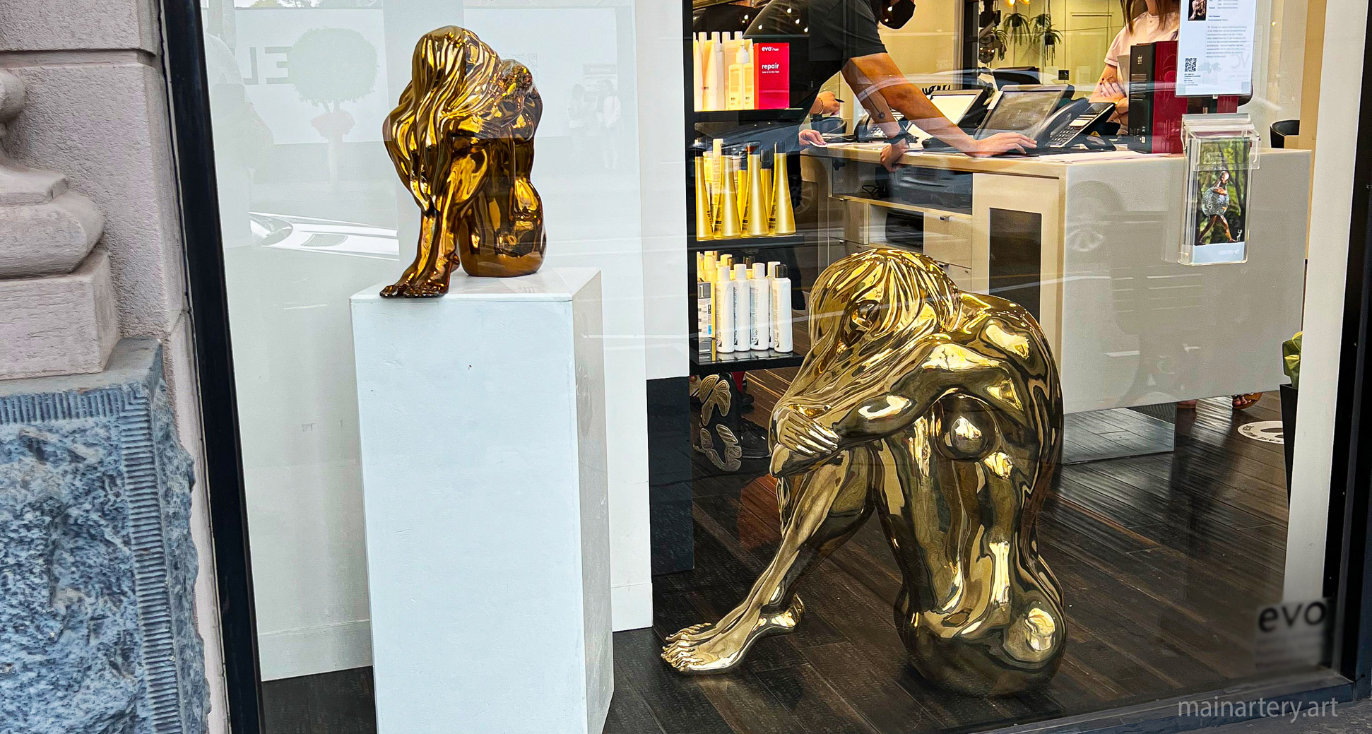 melbourne rental hire lease polished bronze sculptures boutique salon image