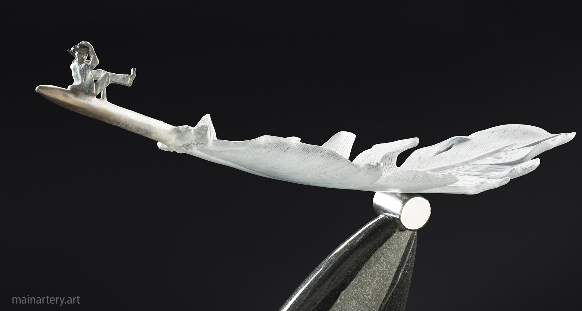 surreal seesaw realistic interior sculpture image